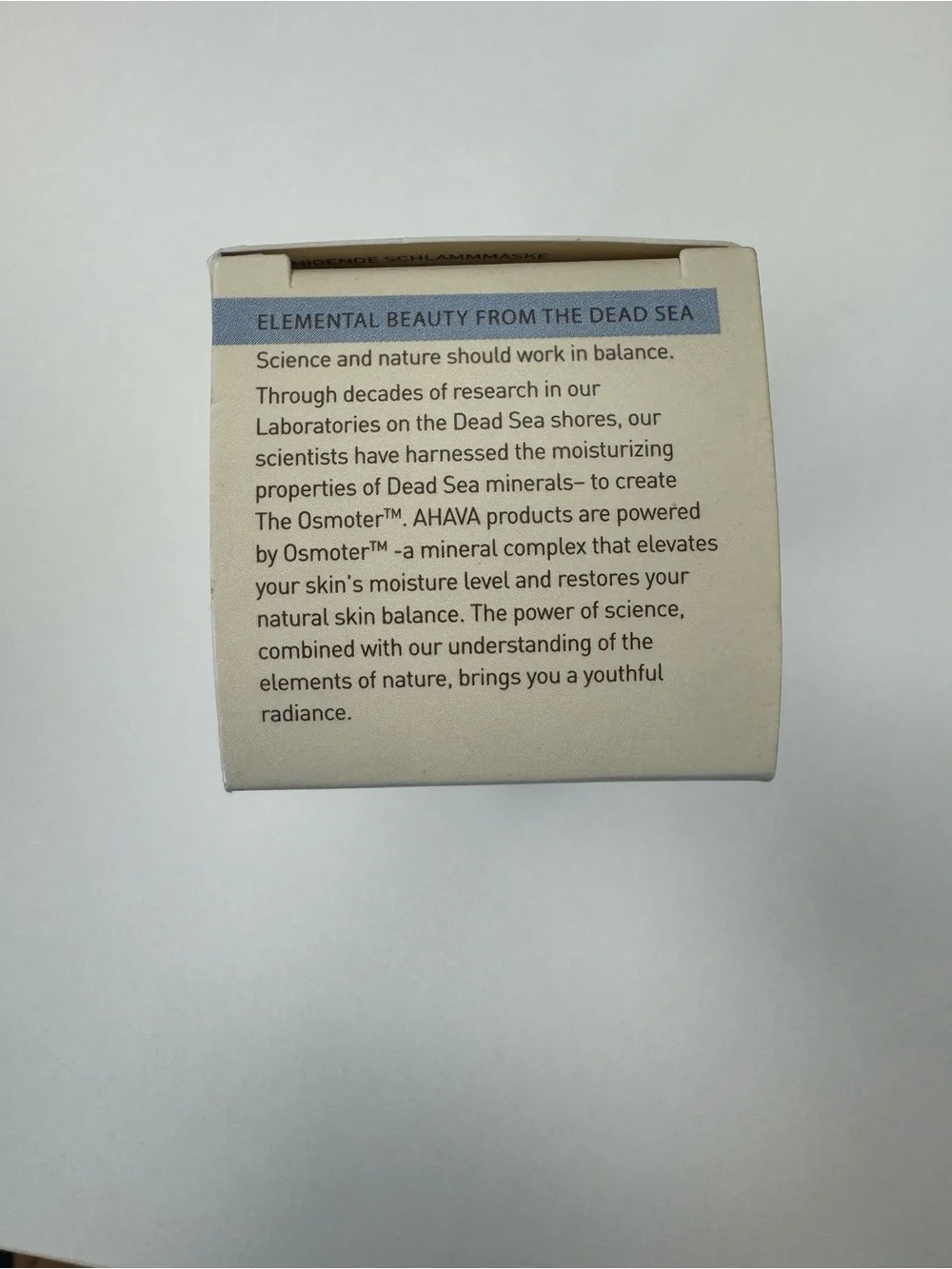 AHAVA Purifying Mud Mask Tube in Cream and Gold